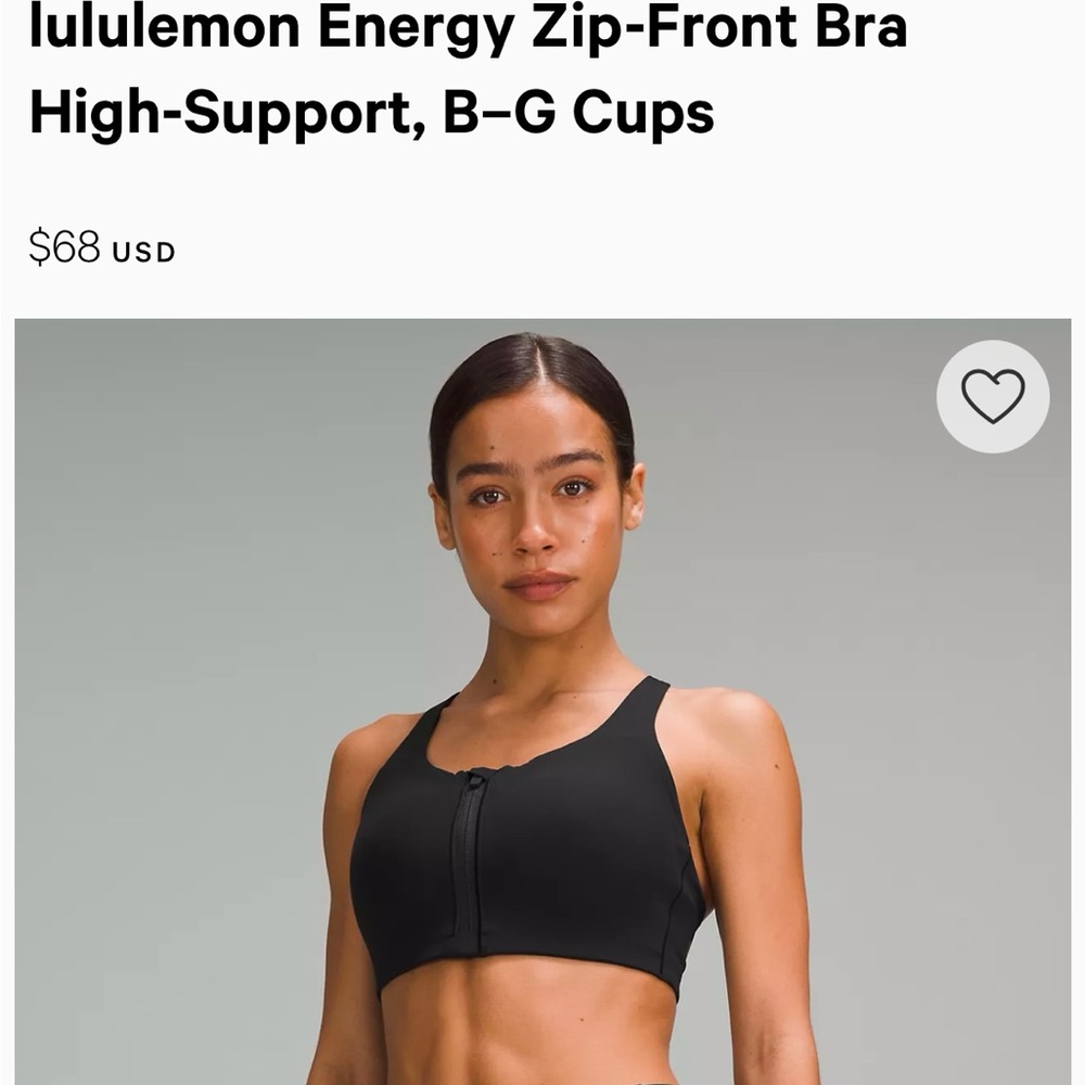 TWO LuluLemon Energy Zip-Front Bras